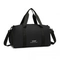 Kono Waterproof Duffel Bag Lightweight Sports Gym Bag With Shoes Compartment - Black