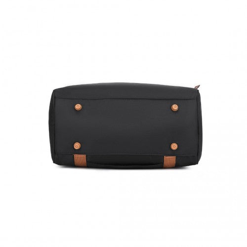Kono Spacious Travel Storage Bag Handbag - Black And Brown