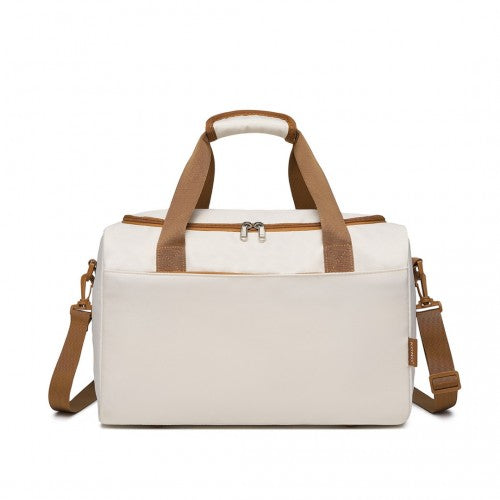 Kono Spacious Travel Storage Bag Handbag - Cream