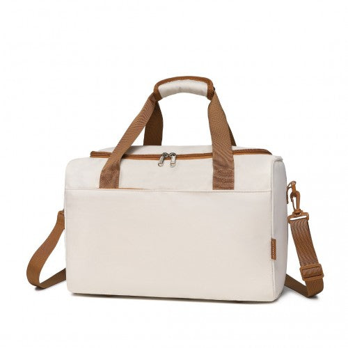Kono Spacious Travel Storage Bag Handbag - Cream