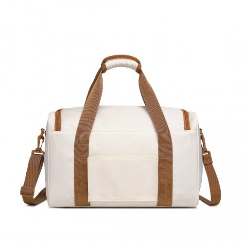 Kono Spacious Travel Storage Bag Handbag - Cream