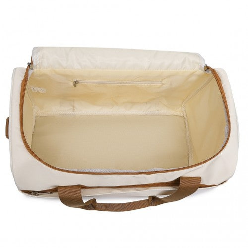 Kono Spacious Travel Storage Bag Handbag - Cream