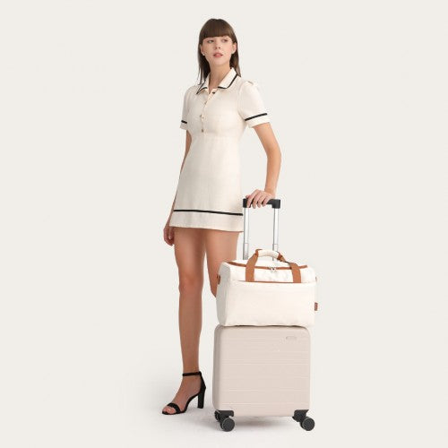 Kono Spacious Travel Storage Bag Handbag - Cream