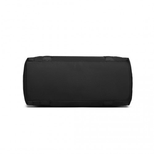 Kono Multifunctional Large Capacity Lightweight Water-Resistant Travel and Gym Duffel Bag with Wet and Dry Separation Compartment - Black