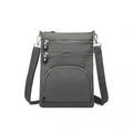 Kono Casual Multi Pocket RFID Blocking Cross body Bag - Grey