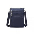 Kono Casual Multi Pocket RFID Blocking Cross body Bag - Navy