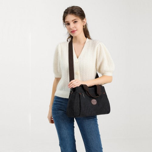 Kono Canvas Multi-Functional Cross Body Bag - Khaki