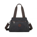 Kono Canvas Multi-Functional Cross Body Bag - Black