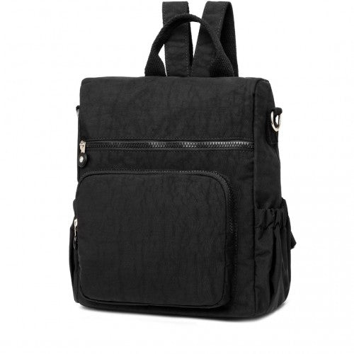 Kono Multi Way Anti-theft Waterproof Backpack Shoulder Bag - Black