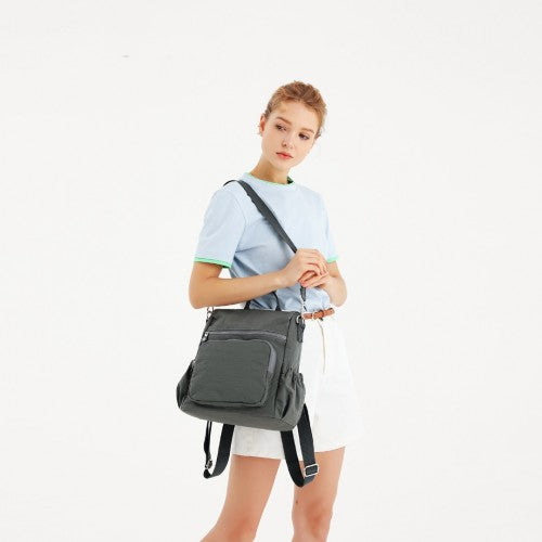 Kono Multi Way Anti-theft Waterproof Backpack Shoulder Bag - Khaki