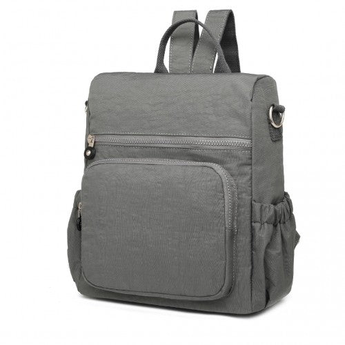 Kono Multi Way Anti-theft Waterproof Backpack Shoulder Bag - Grey