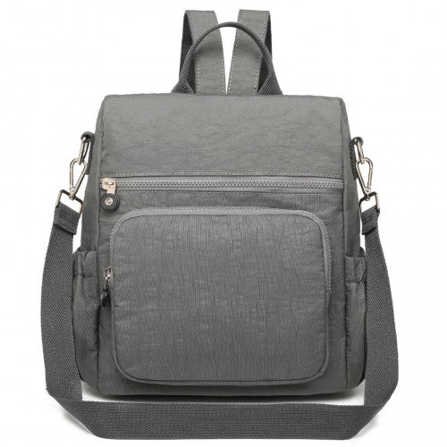 Kono Multi Way Anti-theft Waterproof Backpack Shoulder Bag - Grey