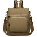 Kono Multi Way Anti-theft Waterproof Backpack Shoulder Bag - Khaki