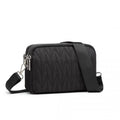 Kono Multi Pocket Waterproof Small Crossbody Bag - Black
