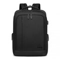 Kono Multi - Compartment Backpack with USB Port - Black
