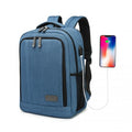 Kono Multi - Compartment Backpack with USB Port - Blue
