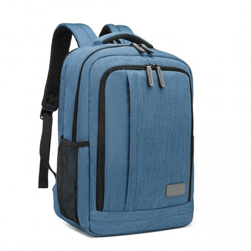 Kono Multi - Compartment Backpack with USB Port - Blue