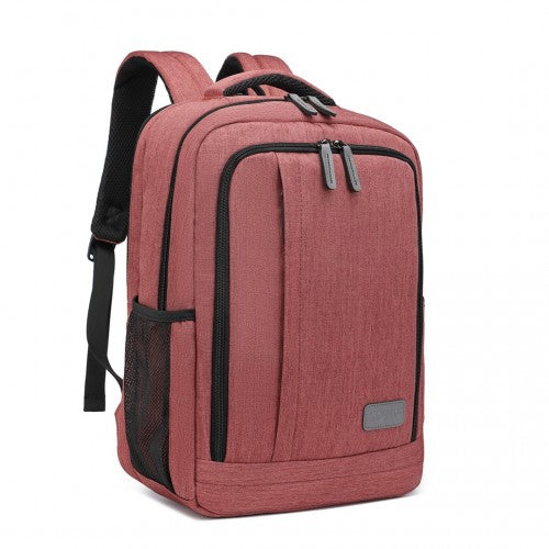 Kono Multi - Compartment Backpack with USB Port - Claret