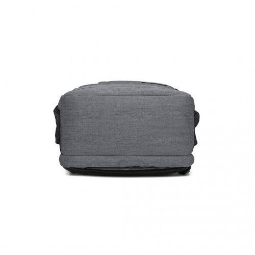 Kono Multi - Compartment Backpack with USB Port - Grey