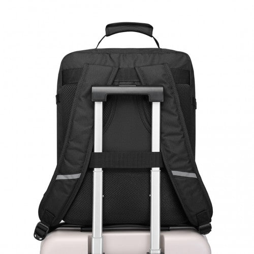 Kono Lightweight Cabin Bag Travel Business Backpack - Black