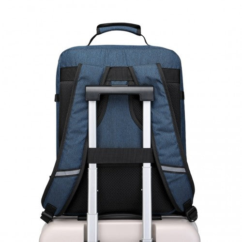 Kono Lightweight Cabin Bag Travel Business Backpack - Navy