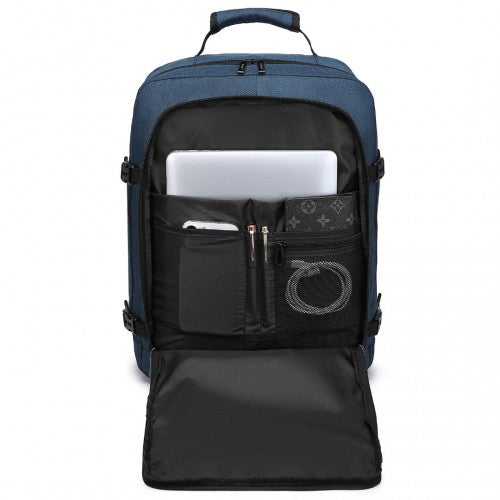 Kono Lightweight Cabin Bag Travel Business Backpack - Navy