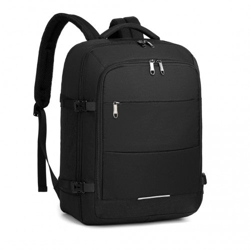 Kono Multi - level High - capacity Cabin Bag Travel Backpack - Black