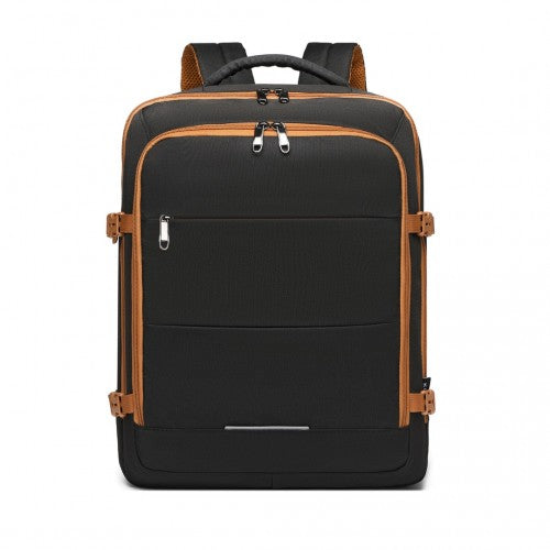 Kono Multi - level High - capacity Cabin Bag Travel Backpack - Black And Brown