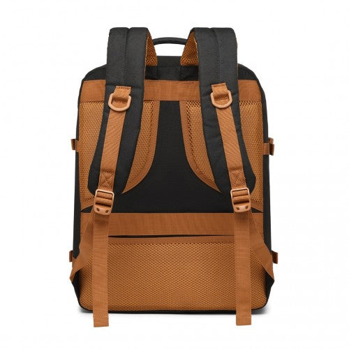 Kono Multi - level High - capacity Cabin Bag Travel Backpack - Black And Brown