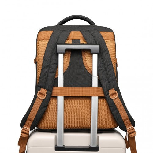 Kono Multi - level High - capacity Cabin Bag Travel Backpack - Black And Brown