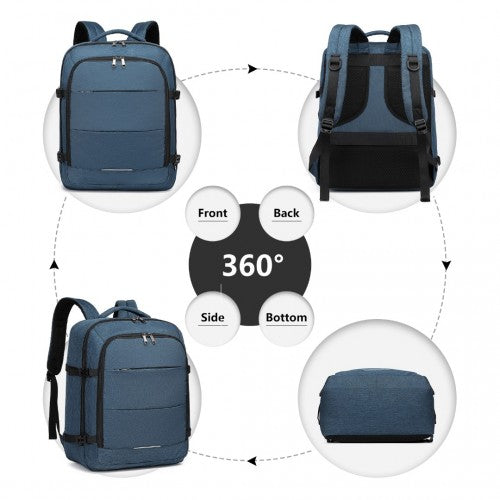 Kono Multi - level High - capacity Cabin Bag Travel Backpack - Navy