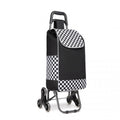 Kono 6 Wheel Push Shopping Trolley - Black
