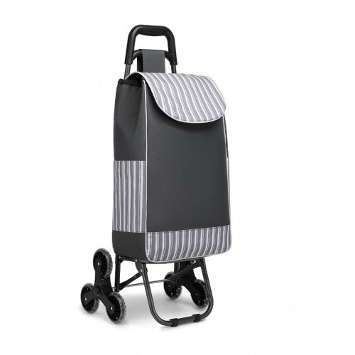 Kono 6 Wheel Push Shopping Trolley - Grey