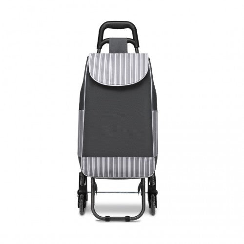 Kono 6 Wheel Push Shopping Trolley - Grey