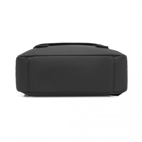 Kono PVC Coated Water - resistant Streamlined And Innovative Flap Backpack - Black