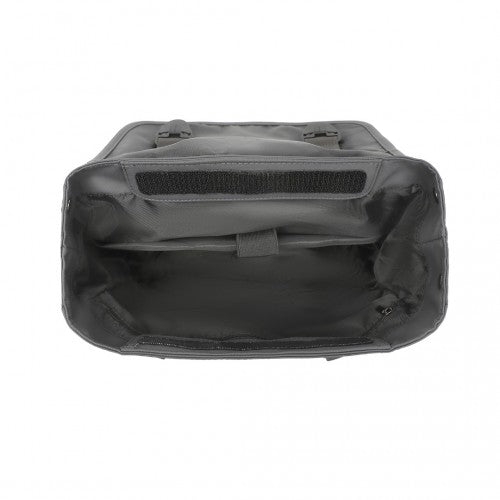 Kono PVC Coated Water - resistant Streamlined And Innovative Flap Backpack - Grey