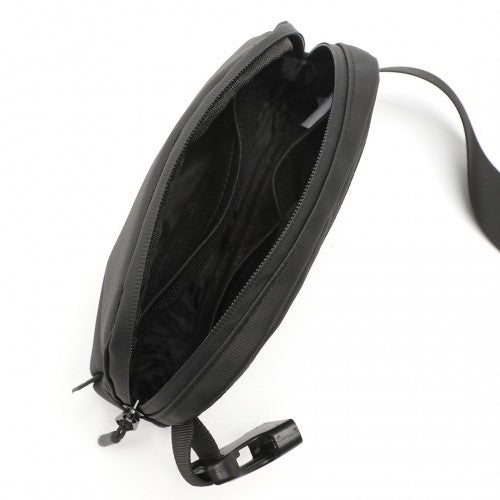 Kono Sleek And Stylish Minimalist Classic Waterproof Waist Pack - Black