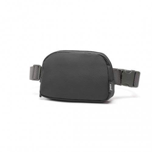 Kono Sleek And Stylish Minimalist Classic Waterproof Waist Pack - Grey