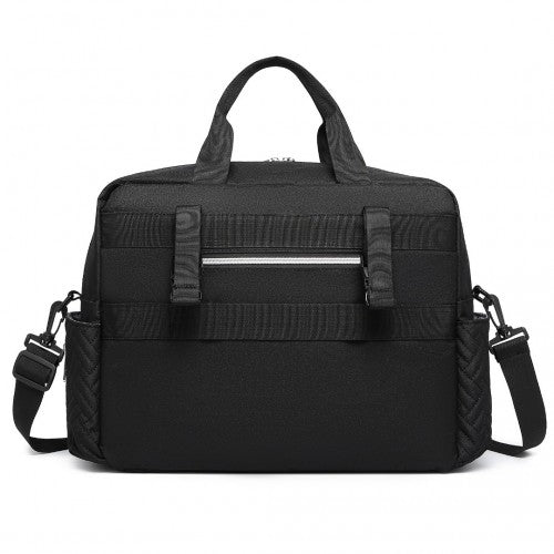 Kono Versatile Diaper Changing Tote Bag with Built - In Changing Mat Thermal Insulation Waterproof Design - Black