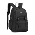 Kono PVC Coated Urban Water - Resistant Backpack with Reflective Safety Straps and Multi - Compartment Design - Black
