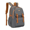 Kono PVC Coated Urban Water - Resistant Backpack with Reflective Safety Straps and Multi - Compartment Design - Grey and Brown