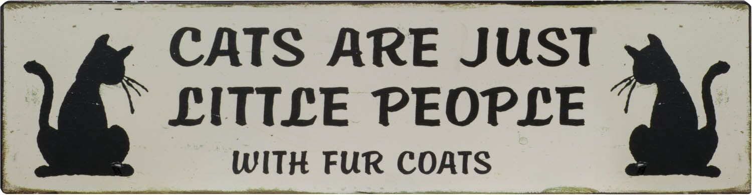 “Cats Are Just Little People” Plaque featuring Decorative Wall Art, Handmade Solid Wood