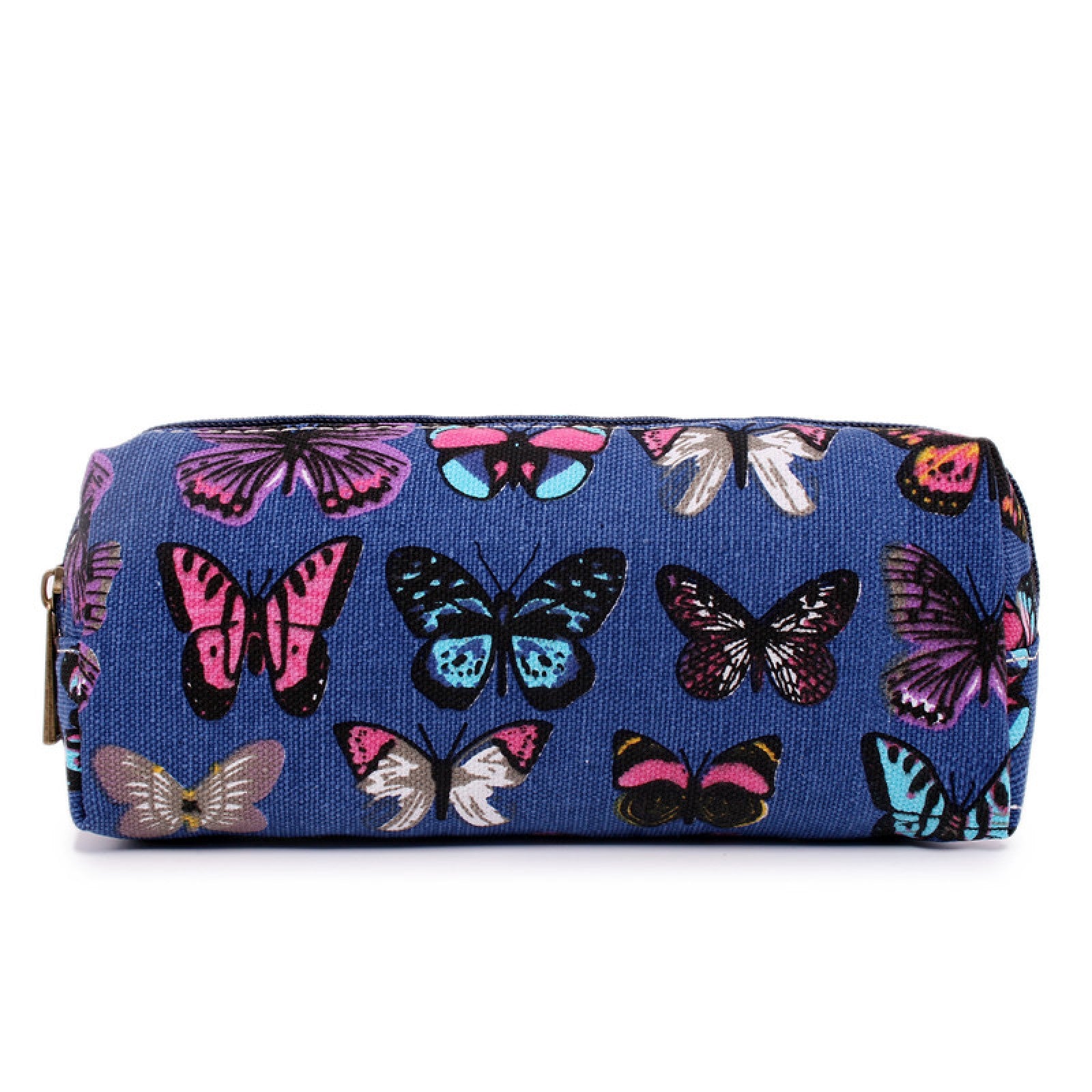 Miss Lulu Canvas Pencil Case Butterfly Navy