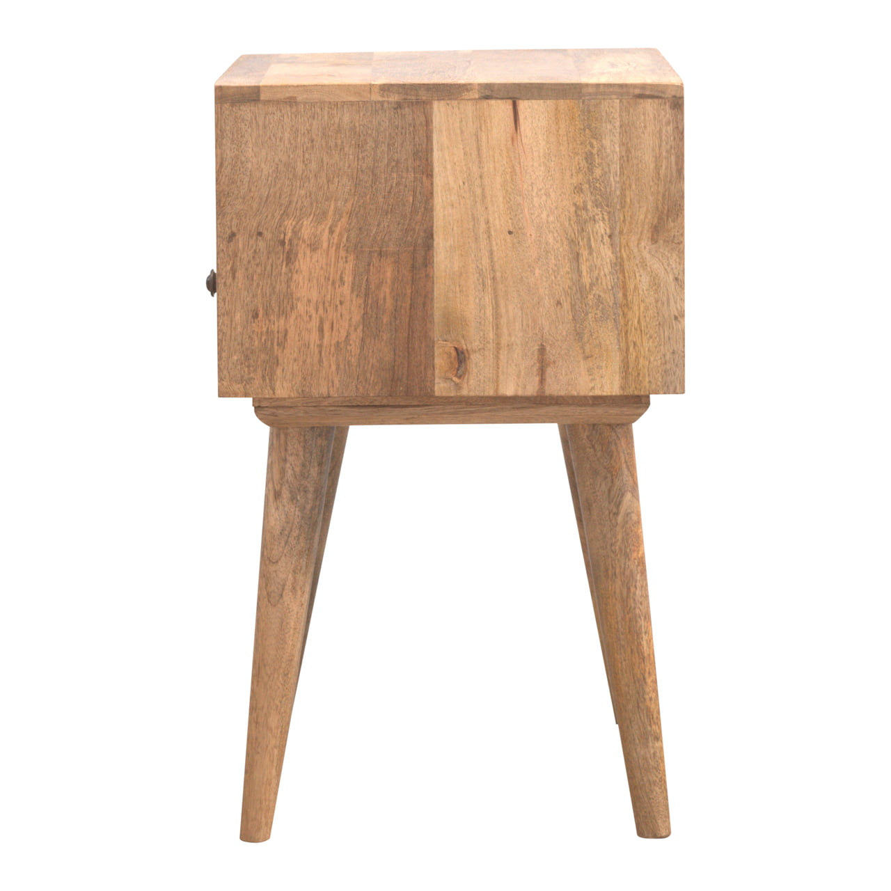 Modern Bedside Table with Open Slot adn 1 Drawer, Handmade Solid Wood, Simple Design