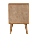 Acadia Bedside with Door and 2 Shelves, Handmade Solid Wood, Cube Design