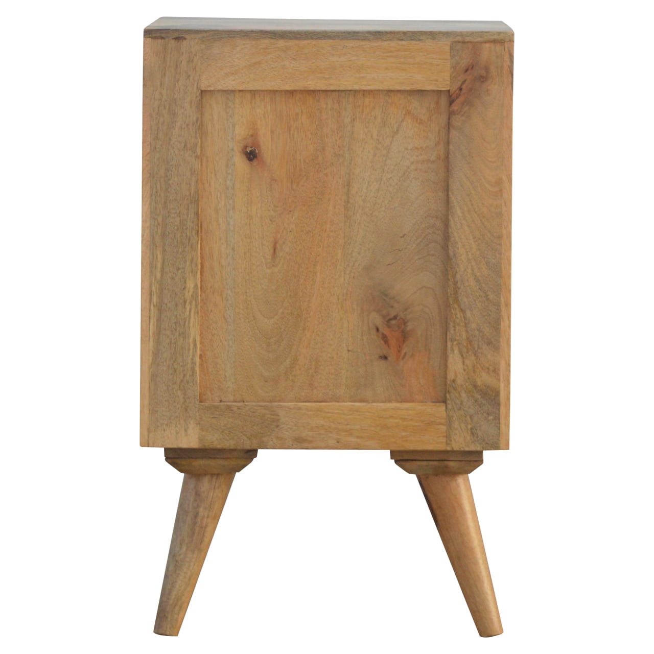 Nordic Style Bedside Table with 4 Drawers, Handmade Solid Wood