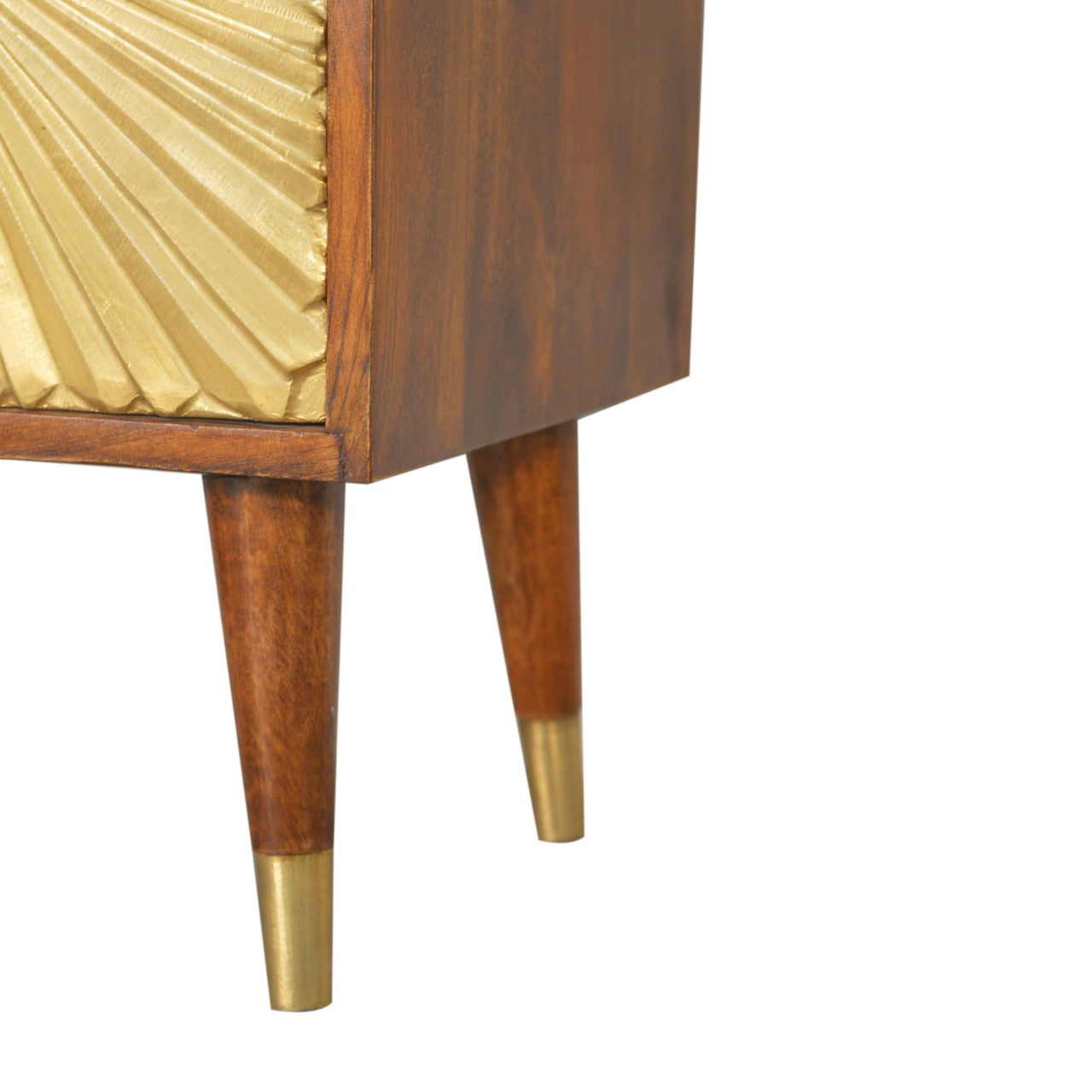 Manila Gold Bedside - Solid Wood 2 Drawer Nightstand