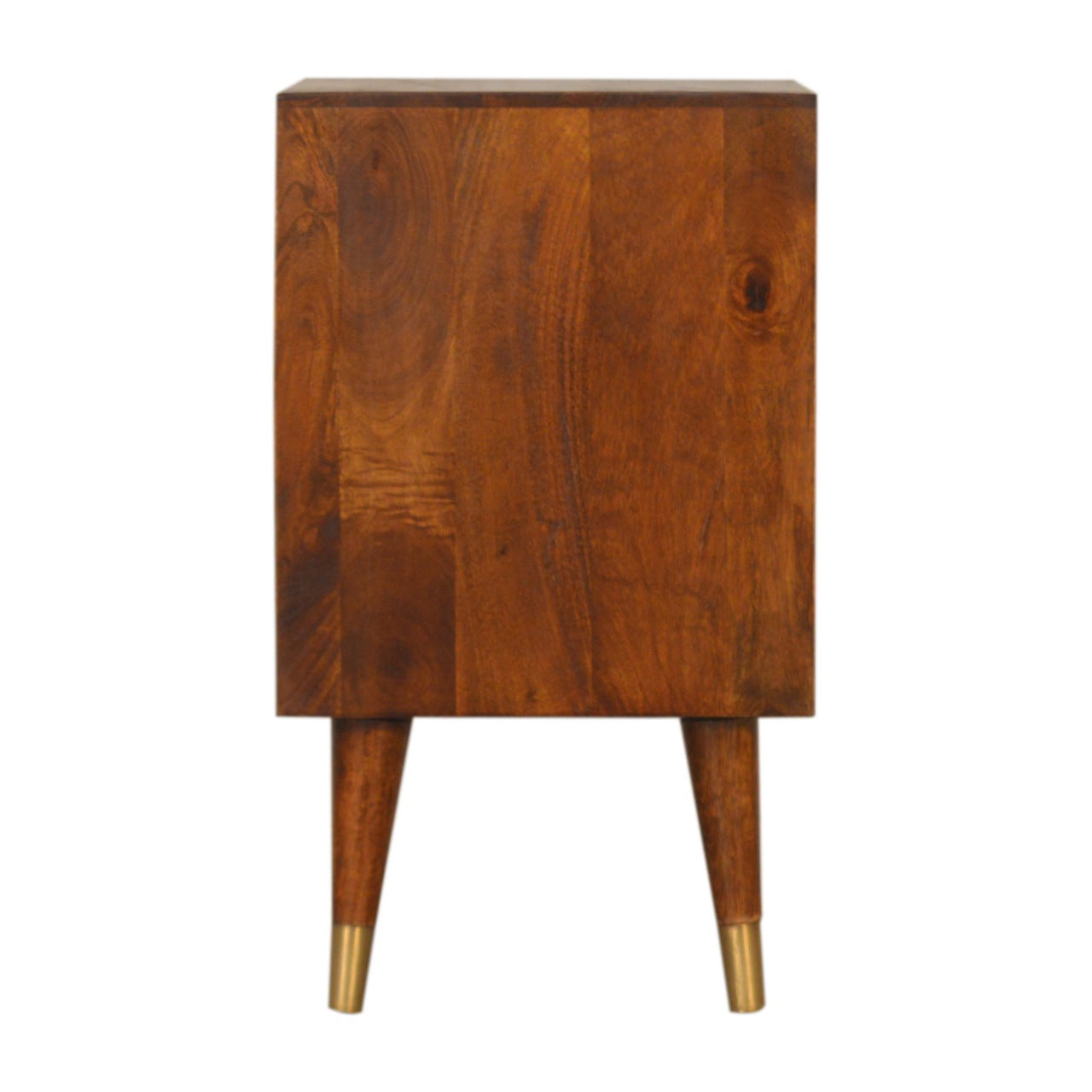 Manila Gold Bedside - Solid Wood 2 Drawer Nightstand