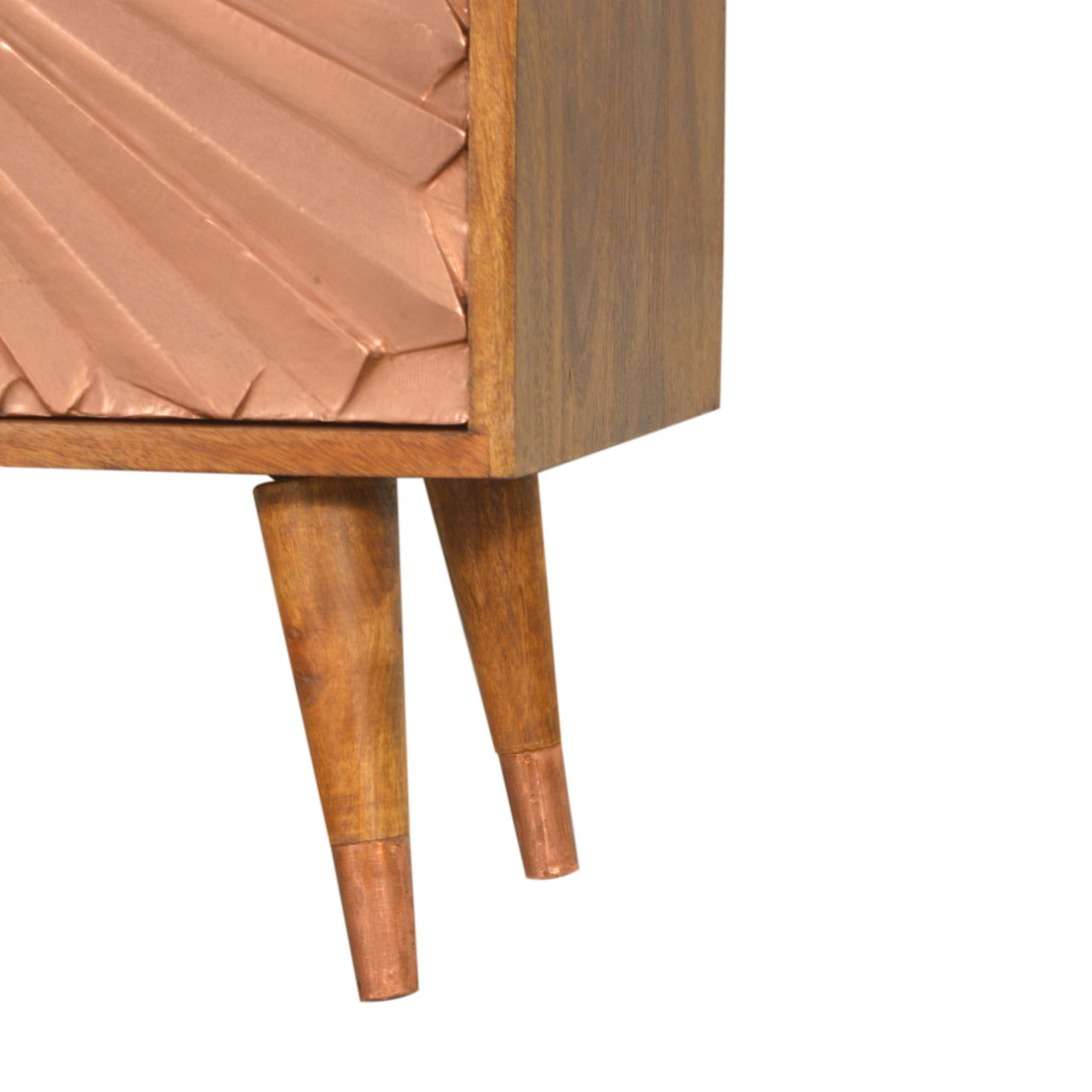 3 Drawer Copper Chest with Storage, Handmade Solid Wood, Statement Furniture