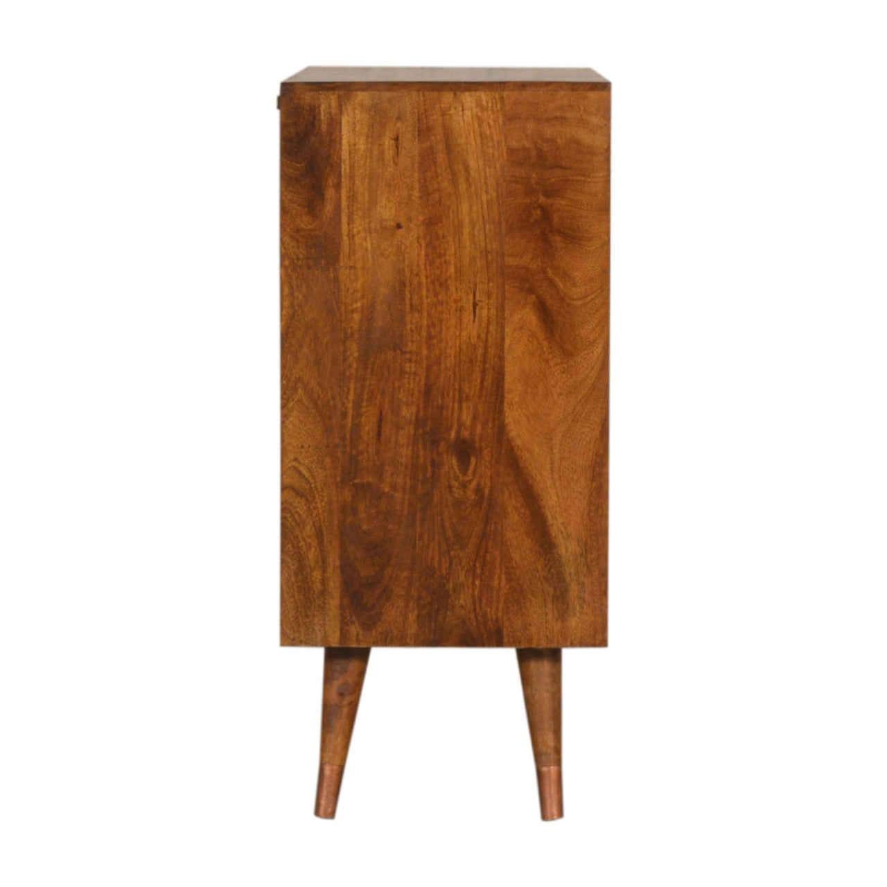 3 Drawer Copper Chest with Storage, Handmade Solid Wood, Statement Furniture